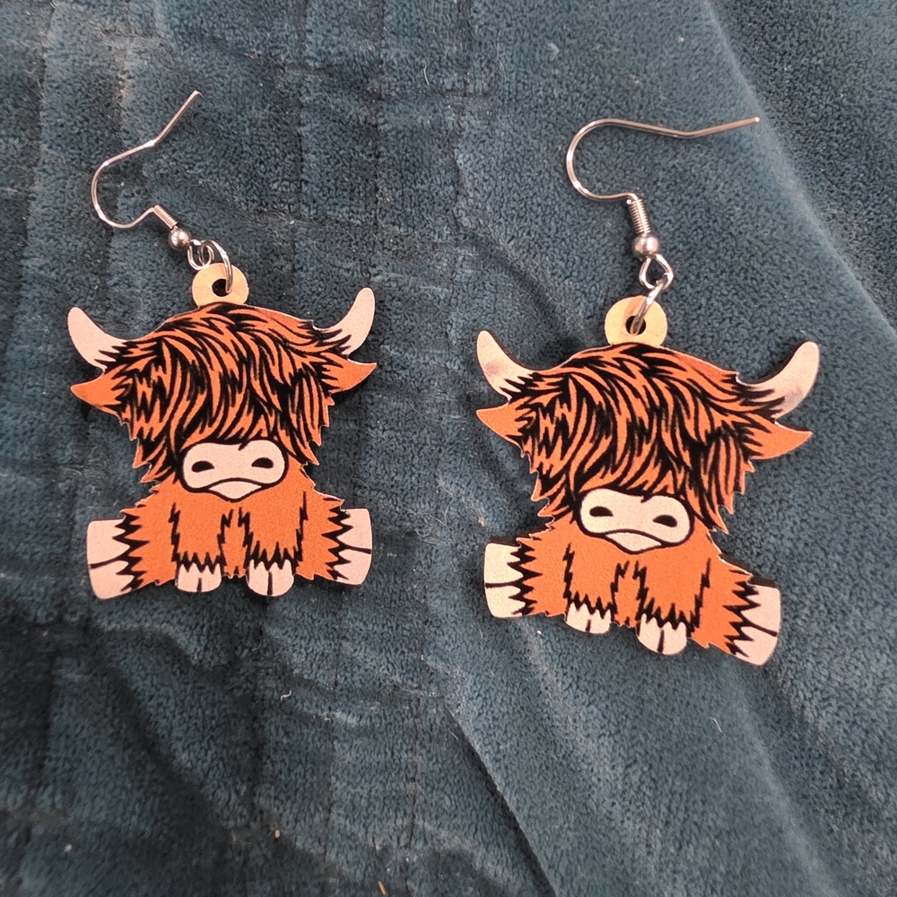 Adorable Highland Cow Earrings